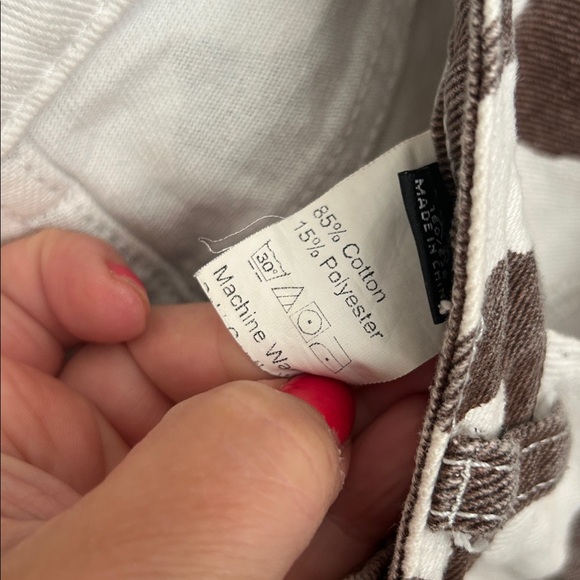 Brown Cow Print Jeans Denim‎ Straight Leg size XS 00-2 - Picture 7 of 7